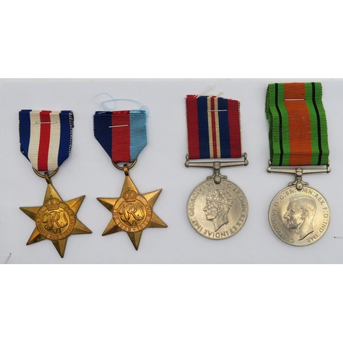 394A - A WW2 medal group, comprising Defence Medal, War Medal, 1939-1945 Star and France and Germany Star