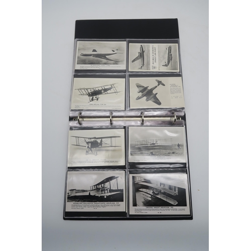 401 - Four albums of aviation postcards, including a 1911 