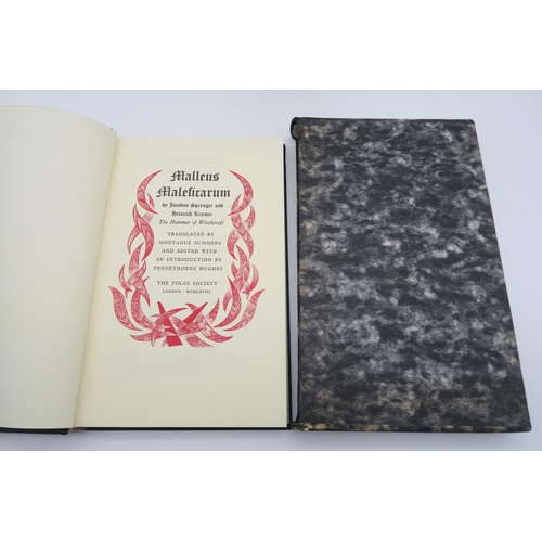 412 - BOOKSFive various Folio Society books, comprising Malleus Maleficarum, The Hammer of Witchcraft by J... 