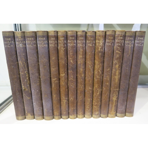 416 - ANTIQUARIAN BOOKSGlasgow interest: The Bailie, 14-volume leather quarter-bound set of the Glasgow pe... 