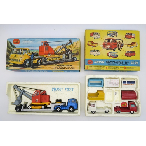 432 - A boxed Corgi no. 27 Machinery Carrier with Bedford Tractor Unit and Priestman 