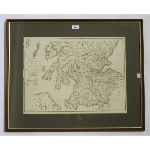 440 - A New & Correct Map of the South Part of Scotland, engraved by J. Cary, pub. John Stockdale, Pic... 