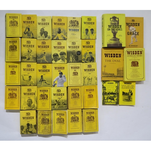 449 - A large collection of Wisden Cricketer's Almanacs ranging in date from 1980 to 2019; and various rel... 