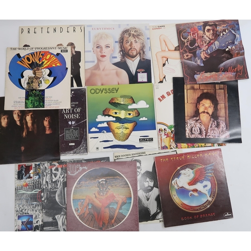 461 - VINYL RECORDS a lot of two boxes of good vinyl LP records with Odysey, The Police, 10CC, The Doobie ... 