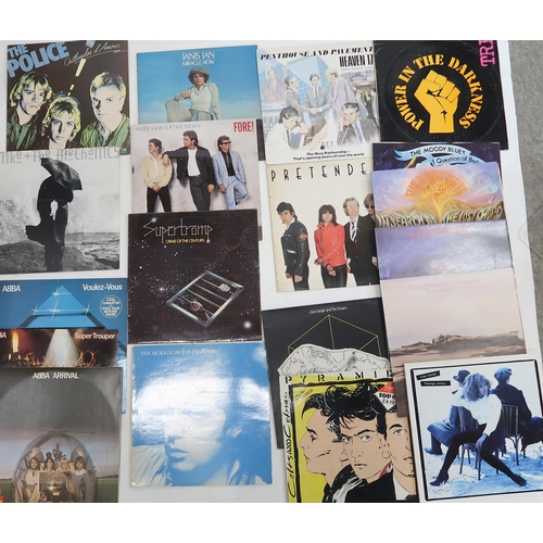 461A - VINYL RECORDS, rock and pop, two boxes of good vinyl LP records with The Beat, Bronski Beat, Fairgro... 