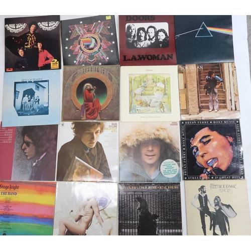 461D - VINYL RECORDS prog rock, rock and pop, an excellent box of LP's with Jimmi Hendrix, Hawkwind, Doors,... 