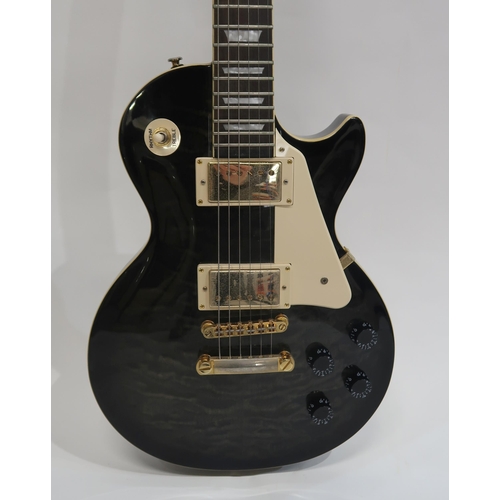 464 - EPIPHONE LES PAUL ULTRA electric guitar in Midnight Ebony serial number U 08020254 with a Hiscox fit... 