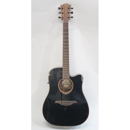 465B - STUDIO LAG Folk and Rock Chic, Tramontane electro acoustic guitar serial number GLA T111DCE-G