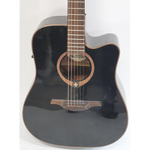 465B - STUDIO LAG Folk and Rock Chic, Tramontane electro acoustic guitar serial number GLA T111DCE-G