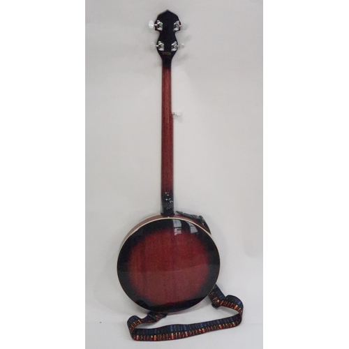 469D - OZARK Banjo five string banjo in dark brown