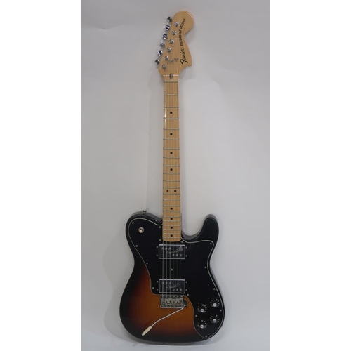 470 - FENDER TELECASTER DELUXE in dark burst with tremolo serial number MZ 9538444 and hard case