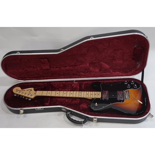 470 - FENDER TELECASTER DELUXE in dark burst with tremolo serial number MZ 9538444 and hard case