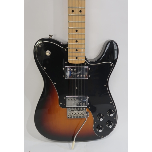 470 - FENDER TELECASTER DELUXE in dark burst with tremolo serial number MZ 9538444 and hard case