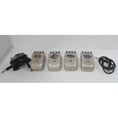 474B - MARSHALL EFFECT PEDALS for guitar, RF-1 Reflector, ED-1 Compressor, VT-1 Vibratrem and EH-1 Echohead... 