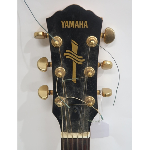 480 - YAMAHA AEX500 holy body electric guitar in brown sun burst