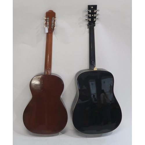 481 - KIMBARA nylon strung guitar together with a Clifton dreadnought acoustic guitar (2)