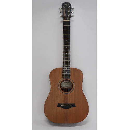 483 - TAYLOR baby acoustic guitar model BT2E with Taylor soft case