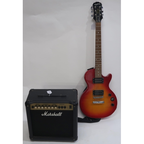 485 - EPIPHONE LES PAUL SPECIAL Gibson electric guitar serial number SJ3083402 with a Marshal G15R CD soli... 