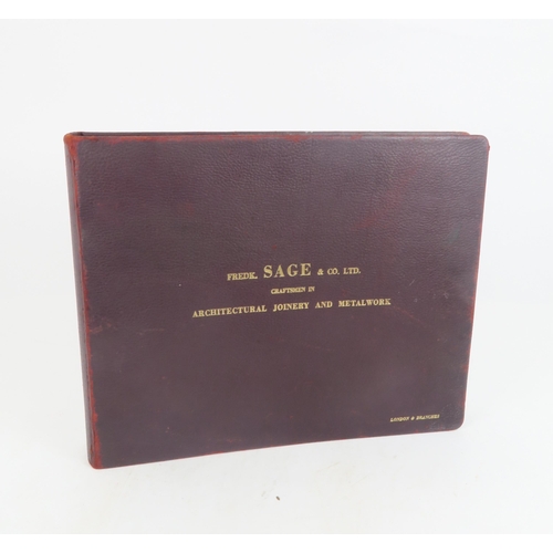 2623 - FREDERICK SAGE & Co. Ltd., THREE ALBUMSMaroon leather-bound, containing photographic views of th... 