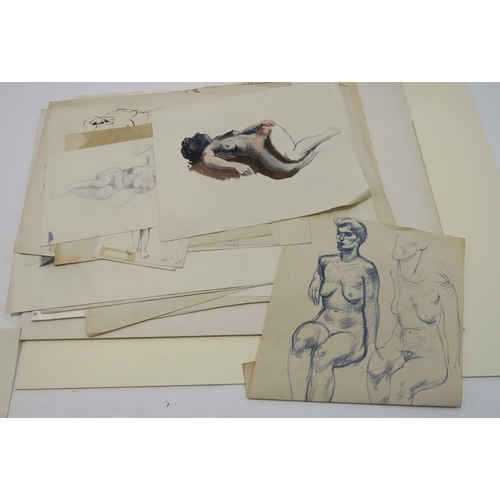 1010 - WILLIAM CROSBIE RSA RGI (1915-1999)A COLLECTION OF LIFE DRAWINGS AND FIGURE STUDIES In various ... 