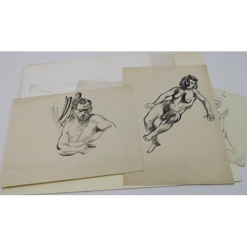 1010 - WILLIAM CROSBIE RSA RGI (1915-1999)A COLLECTION OF LIFE DRAWINGS AND FIGURE STUDIES In various ... 