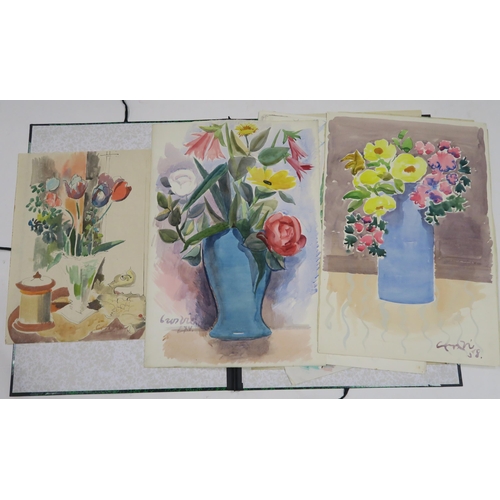 1017 - WILLIAM CROSBIE RSA RGI (1915-1999)A QUANTITY OF STILL LIFESTo include fruit and flower studies in i... 