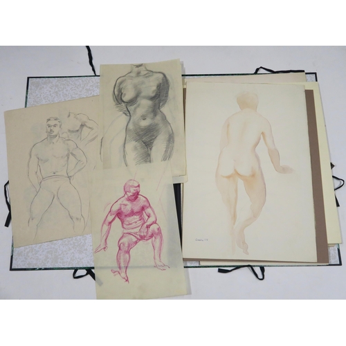 1018 - WILLIAM CROSBIE RSA RGI (1915-1999)A QUANTITY OF LIFE DRAWINGS To include charcoal, ink, graphite et... 