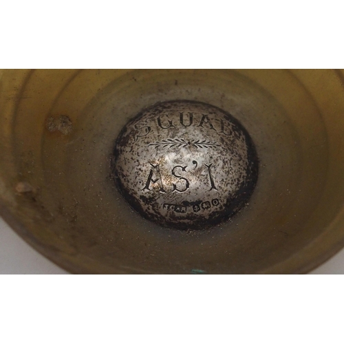 297 - A silver and horn quaich, with inscription 'SGUAB ASI' (