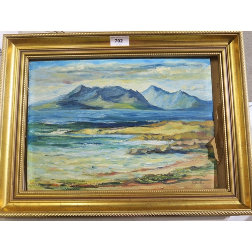 702 - SIGNED 'FULLARTON'LOCH VIEW Oil on board, signed lower right, 27 x 39cm