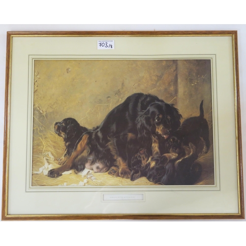 703 - HENRY WILKINSON (BRITISH 1921-2011) GUN DOGS Four coloured etchings, signed and numbered, ... 