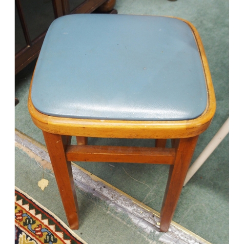 94 - A mid 20th century Formica topped kitchen table, kitchen chair and stool (3)