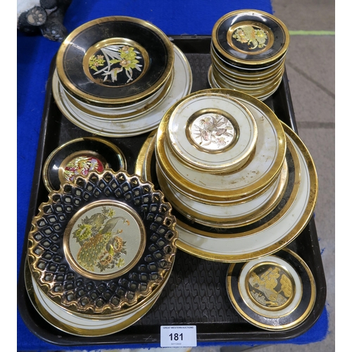 181 - A collection of Chokin plates