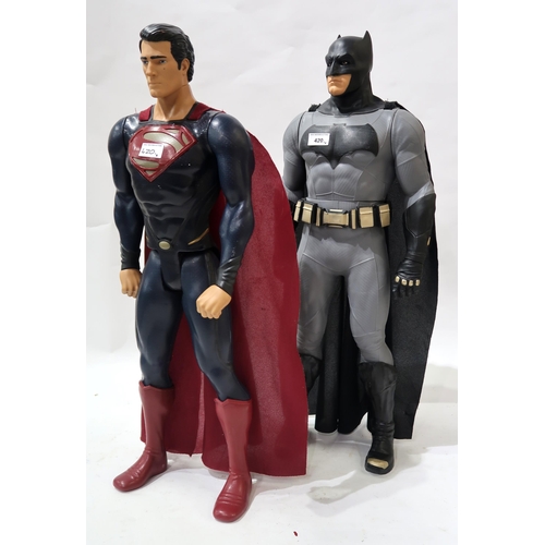 420 - Two large Superhero action figures (Batman and Superman), each standing approx. 78cm tall (2)