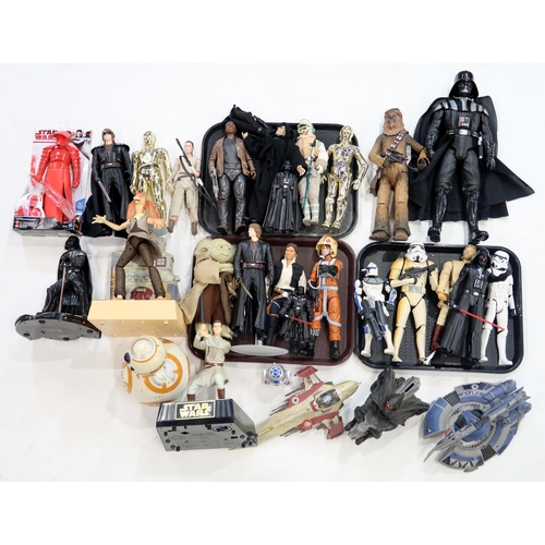 440 - A large quantity of Star Wars action figures and toys, many boxed, to include a Lego Resistance X-wi... 