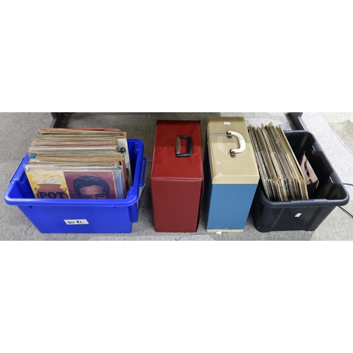 445 - A quantity of vinyl LP records, primarily Elvis Presley and Johnny Cash (4 boxes)