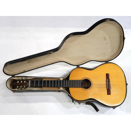 447 - A Dutch nylon string acoustic guitar by C. Swagemakers, Schiedam