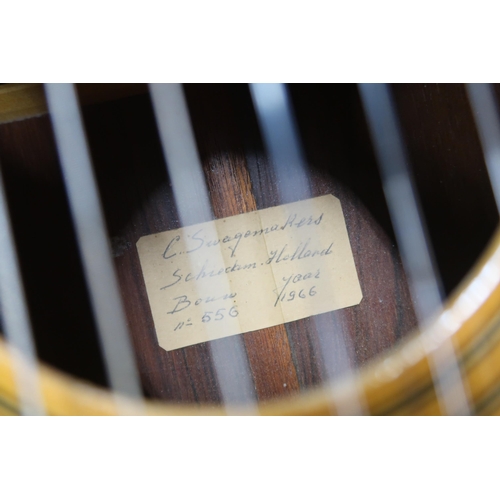 447 - A Dutch nylon string acoustic guitar by C. Swagemakers, Schiedam