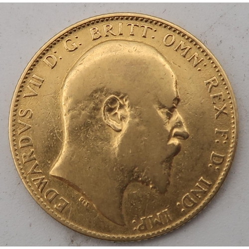 342 - SOVEREIGN COIN Edward VII 1909 8 grams