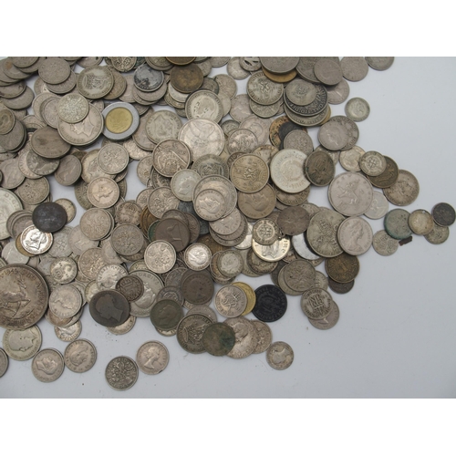 352 - A quantity of British and international coinage Victorian examples