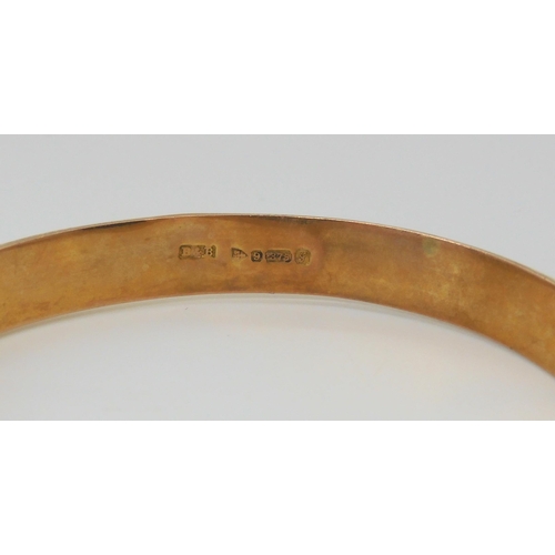 659 - An (af) 9ct bangle weight 8.5gms