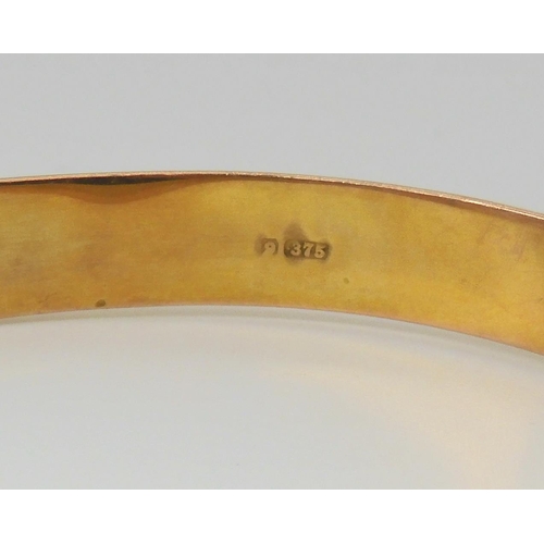 659 - An (af) 9ct bangle weight 8.5gms