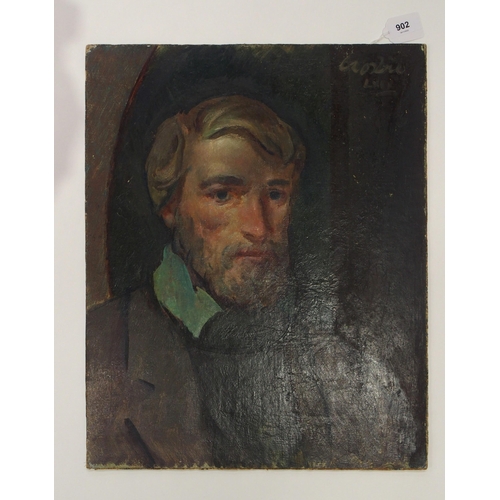 902 - WILLIAM CROSBIE RSA RGI (1915-1999)SELF PORTRAIT 1969Oil on board, signed upper right, 51 x 41cm&nbs... 