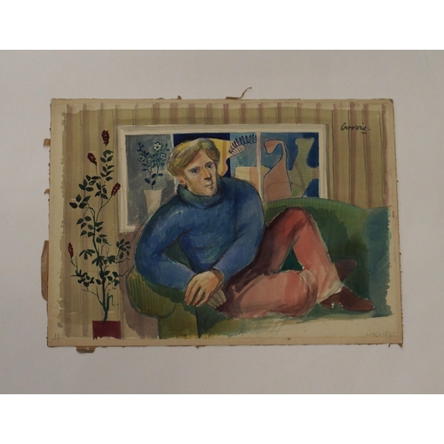 904 - WILLIAM CROSBIE RSA RGI (1915-1999)A QUANTITY OF COLOUR WORKS, MAINLY FIGURATIVE Watercolour an... 