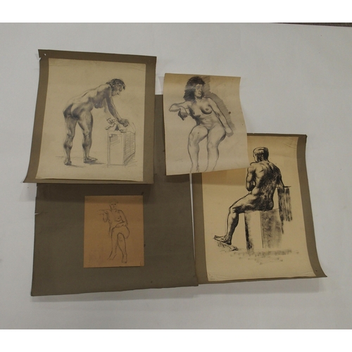 913 - WILLIAM CROSBIE RSA RGI (1915-1999)A QUANTITY OF LIFE DRAWINGS In various media including graph... 