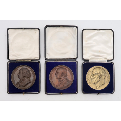 472 - Three cased academic medals: A Gulielmus (William) Cullen Medal by N. MacPhail Sc., engraved to Gavi... 