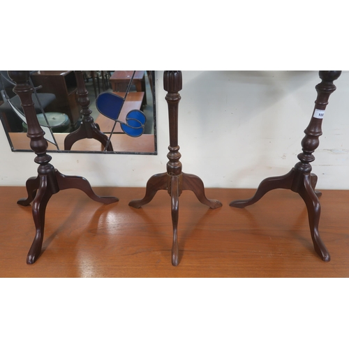 100 - A pair of 20th century mahogany wine tables and a further mahogany wine table (3)