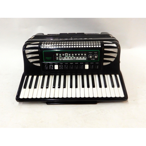 540 - EXCELSIOR MIDIVOX SERIE II 41 key 120 bass electric accordion with power pack, foot pedals in origin... 