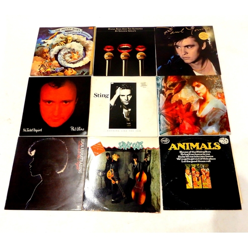 546 - VINYL LP RECORDS a good box of pop and rock LP records with Animals, Heaven 17, Human League, Joe Ja... 