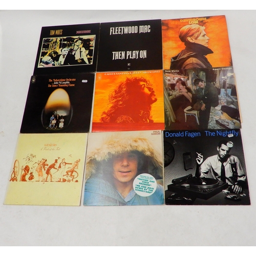 548 -  VINYL LP RECORDS a good box of pop, rock, reggae and prog rock vinyl records with Bob Marley and th... 