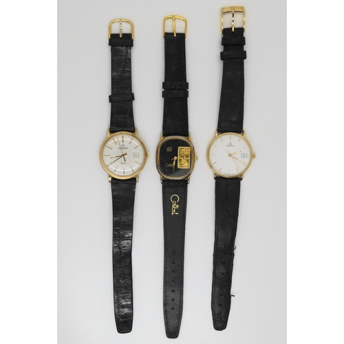 774 - Two gents 9ct gold watch heads, by Zenith and Rodania, together with a Collibri gents watch with a 1... 